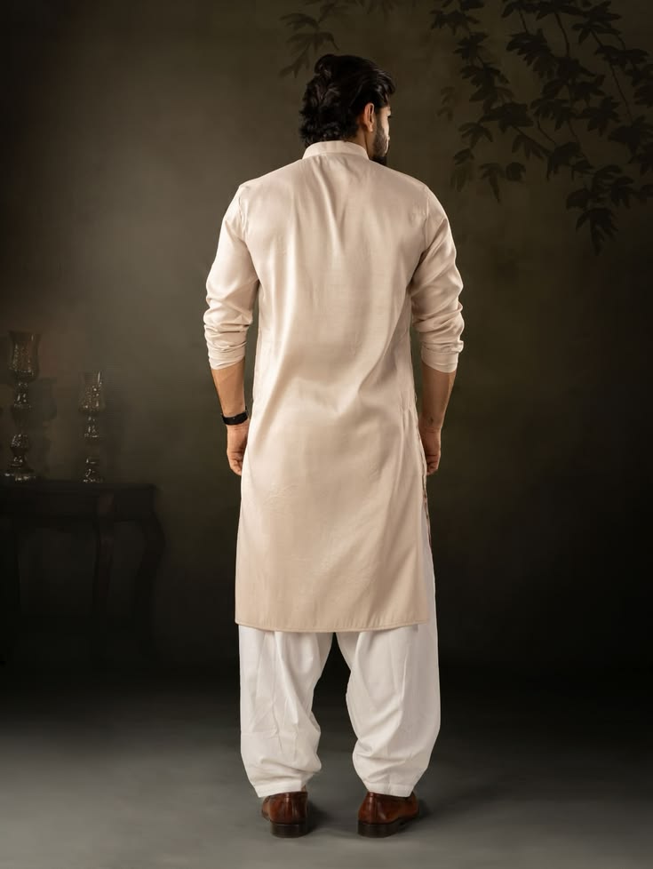 Premium Embroidered Cotton Kurta for Men |  Ethnic Wear thumbnail 2