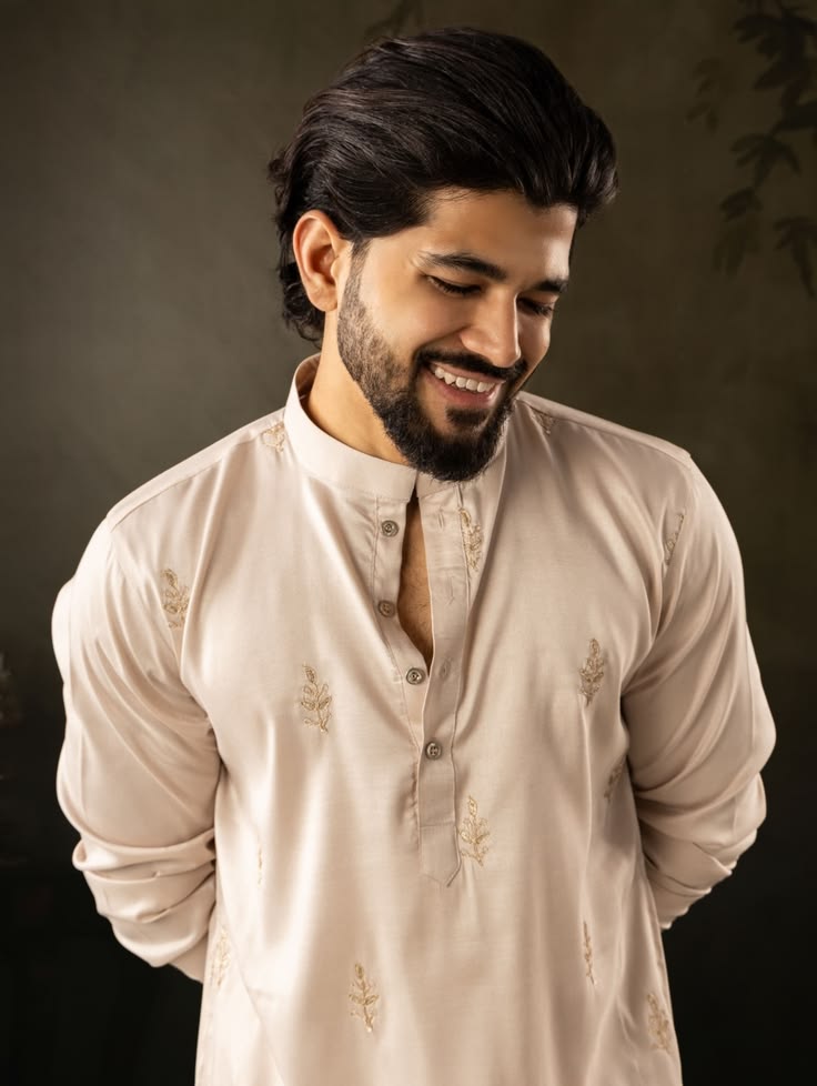 Premium Embroidered Cotton Kurta for Men |  Ethnic Wear thumbnail 4